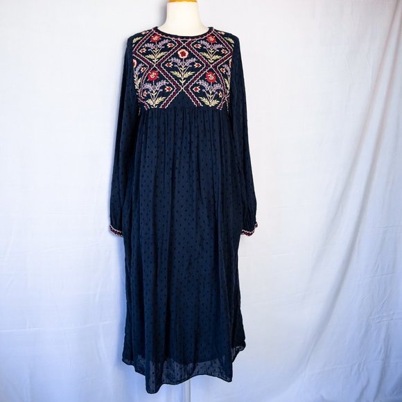 Zara Boho Embroidered Dress - Picture 2 of 8